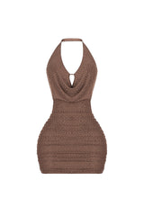 Crystelle Rhinestone Mesh Mini Dress