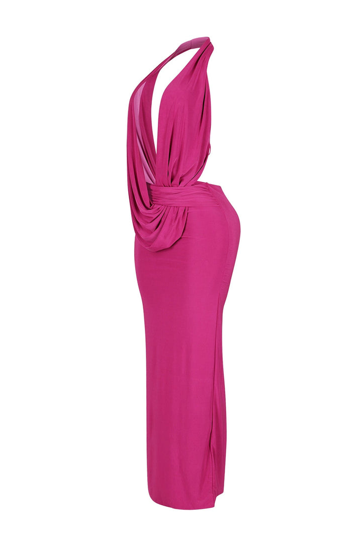 Ballroom Deep Cowl Maxi Dress