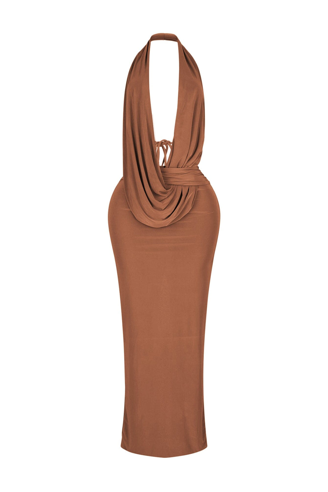 Ballroom Deep Cowl Maxi Dress