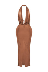 Ballroom Deep Cowl Maxi Dress