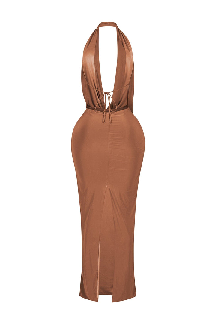 Ballroom Deep Cowl Maxi Dress