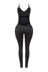 Kiera Mineral Washed Waist Tie Jumpsuit