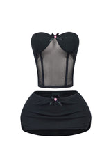 Julian Mesh Corset Top &amp; Skirt SET