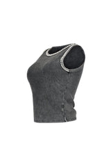 Titania Mineral Washed Embellished Top