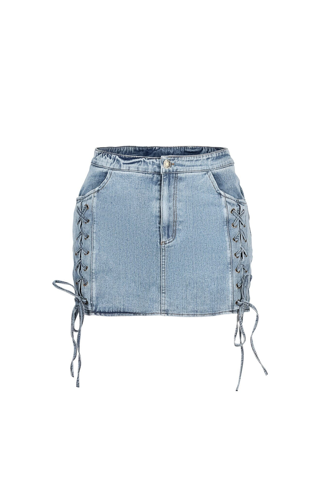 Indie Lace Up Mini Skirt