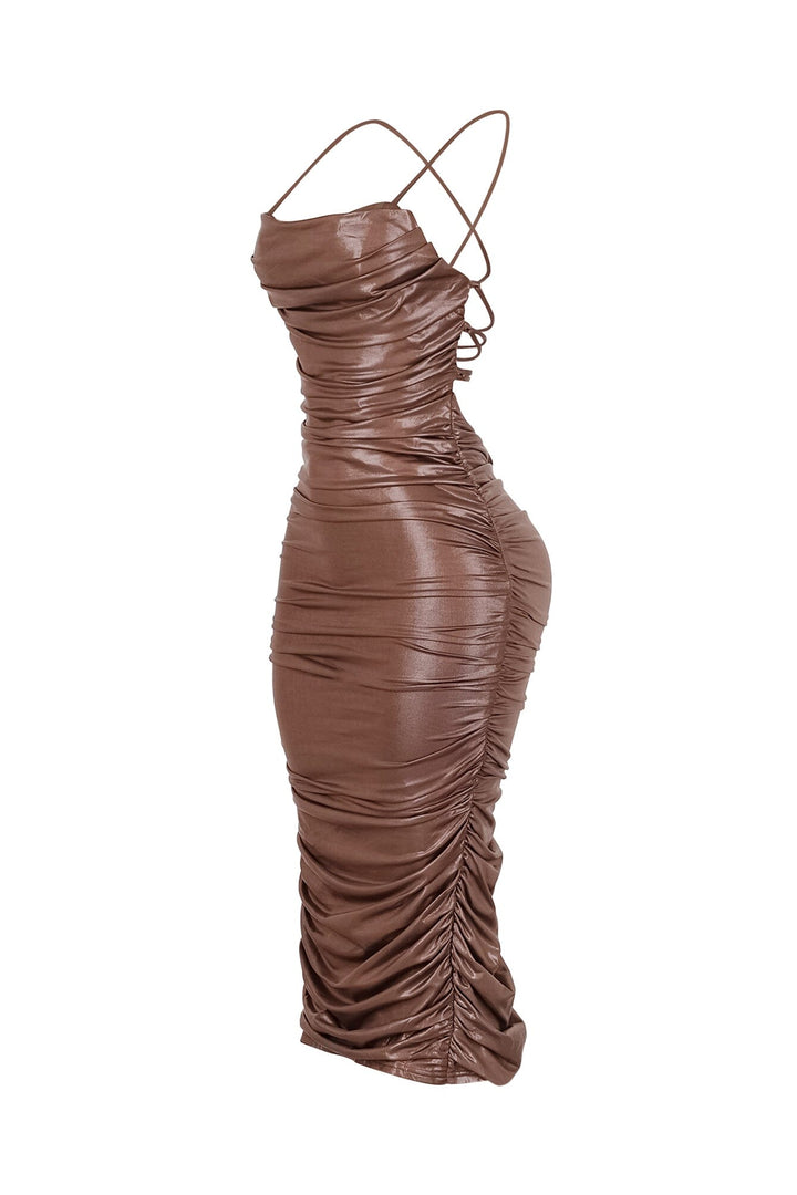 Bravela Ruched Midi Dress