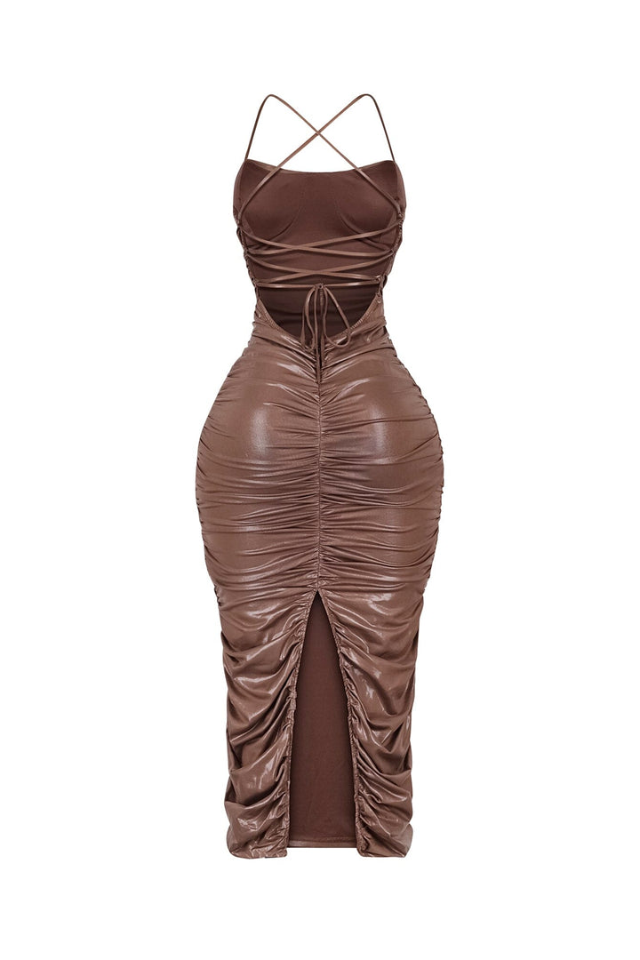 Bravela Ruched Midi Dress