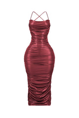 Bravela Ruched Midi Dress