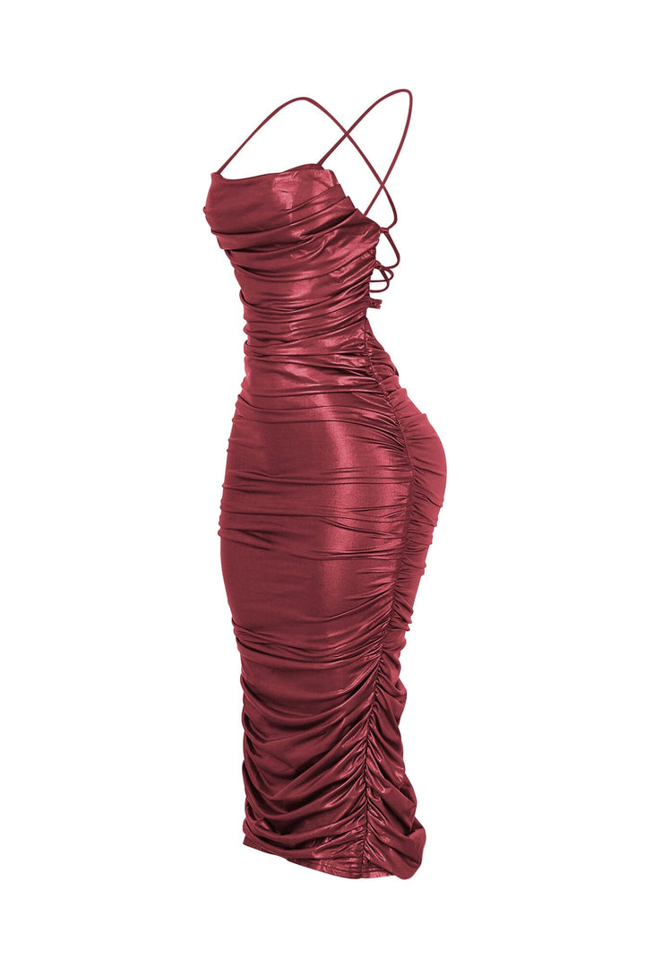 Bravela Ruched Midi Dress