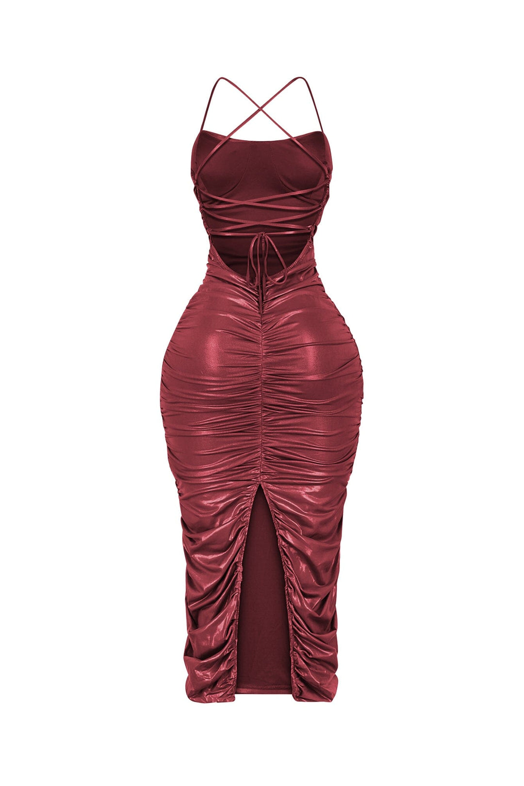 Bravela Ruched Midi Dress