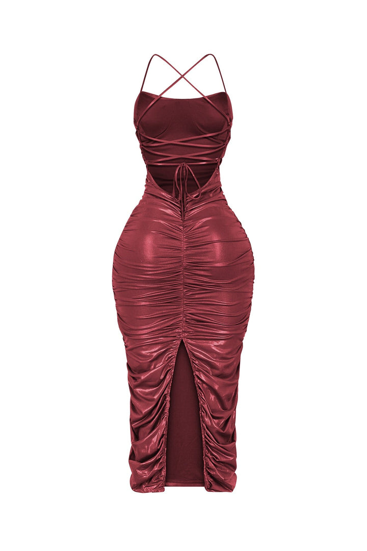 Bravela Ruched Midi Dress