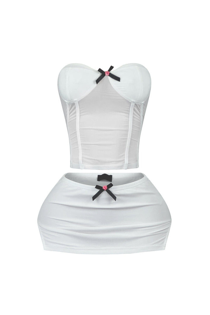 Julian Mesh Corset Top &amp; Skirt SET