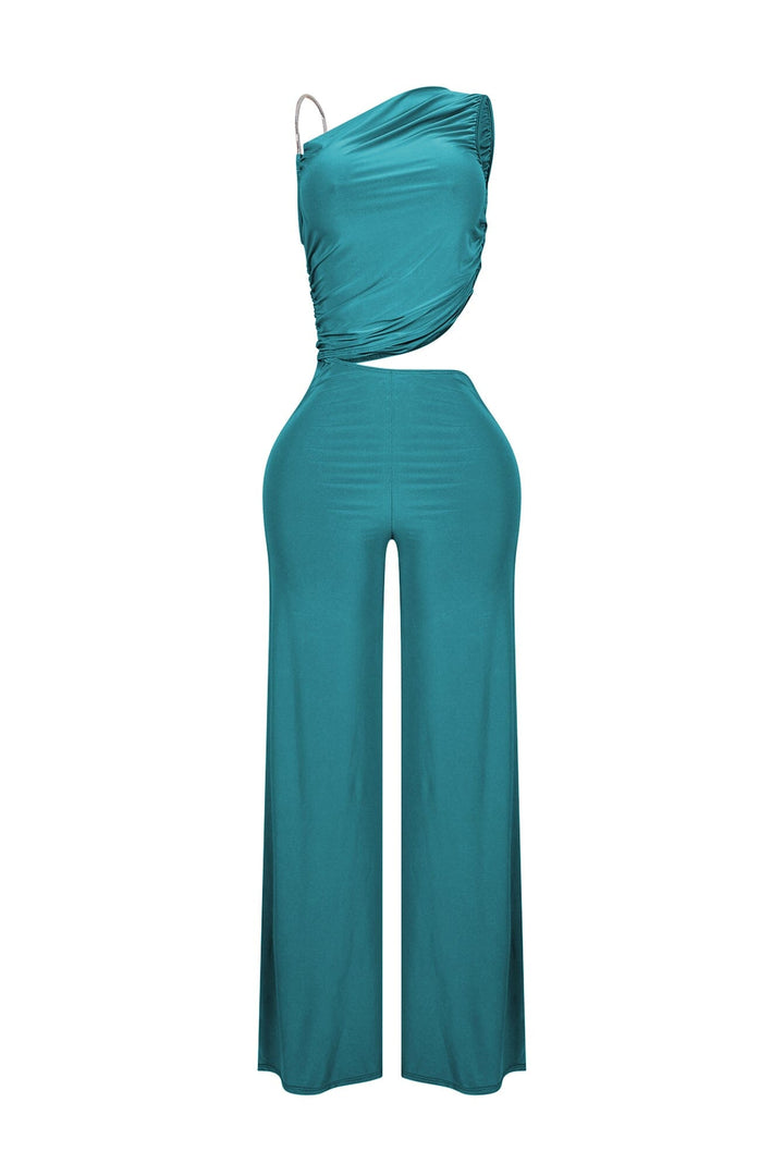 Jaira One Shoulder Wire Strap Jumpsuit