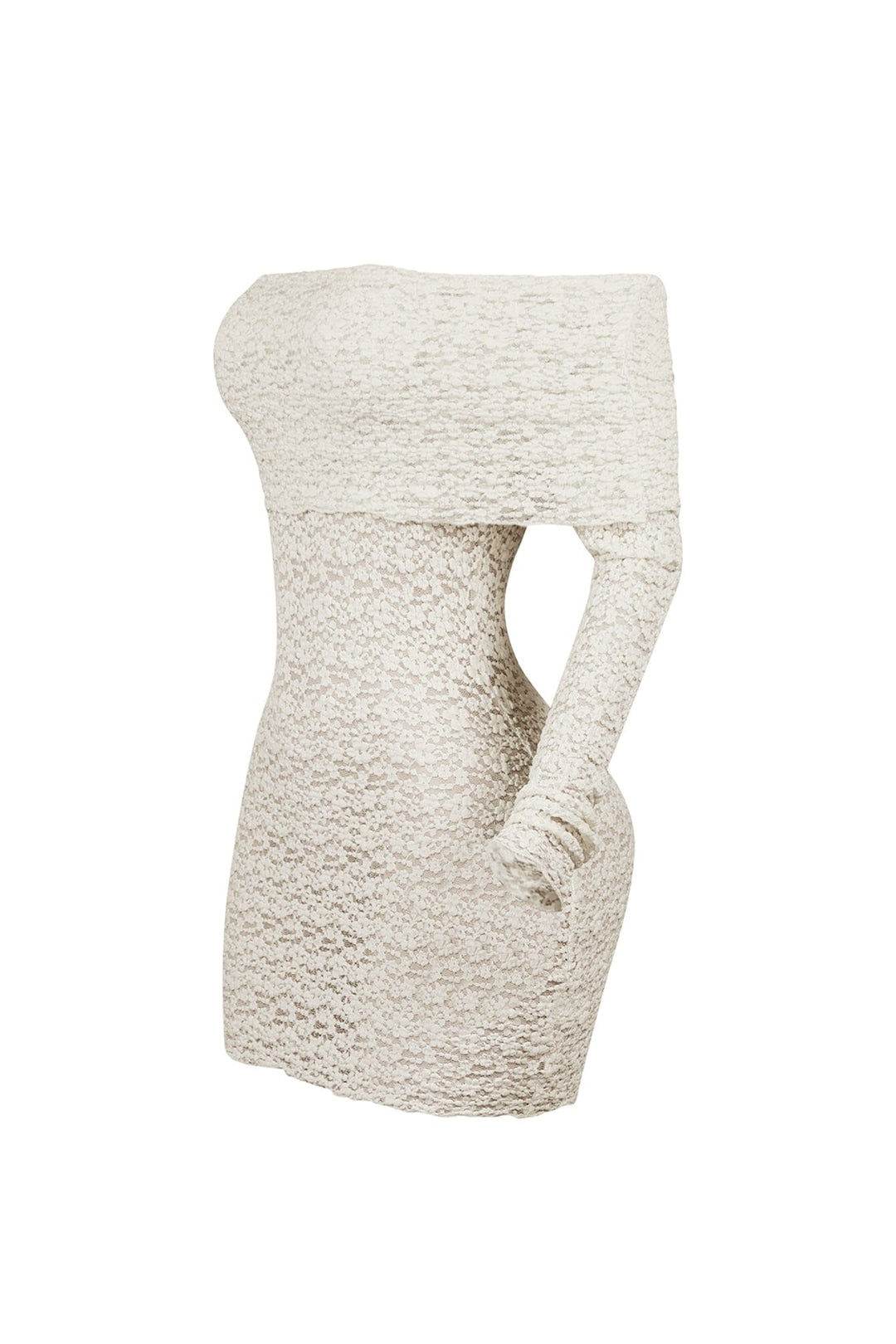 Joel Off Shoulder Long Sleeve Thumb Hole Mini Dress