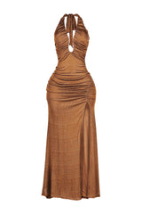 Vega Metallic Knit Maxi Dress