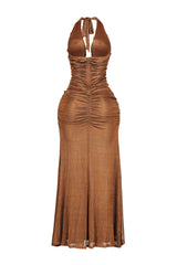 Vega Metallic Knit Maxi Dress