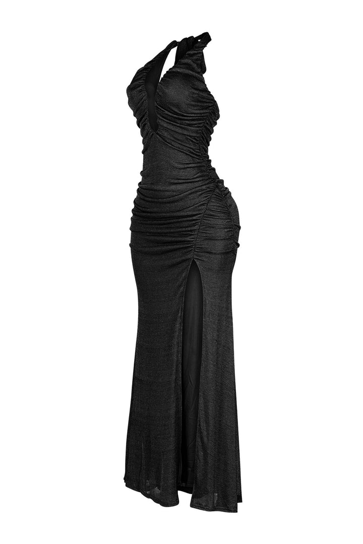 Vega Metallic Knit Maxi Dress
