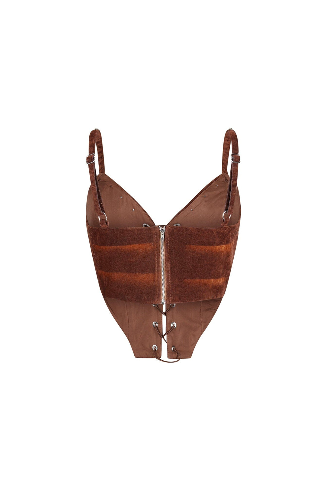 St. George Faux Suede Corset Top