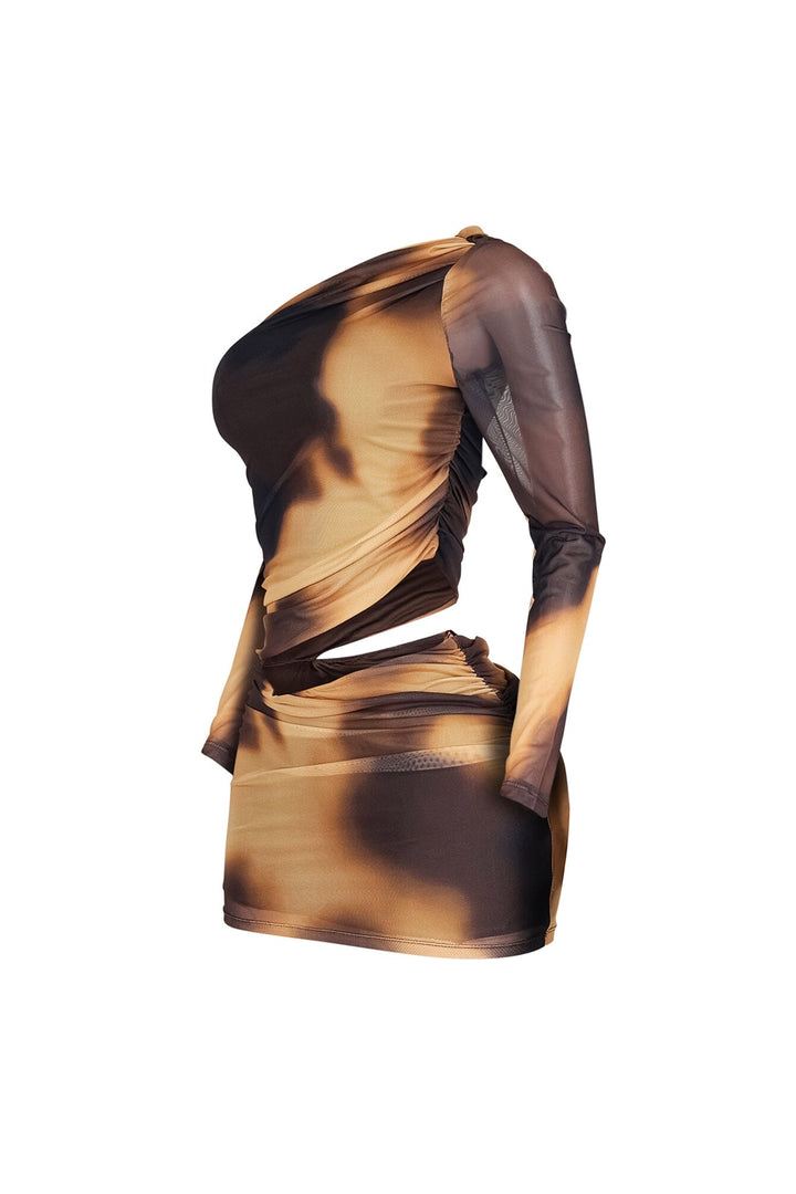Uria Asymmetric Mini Dress
