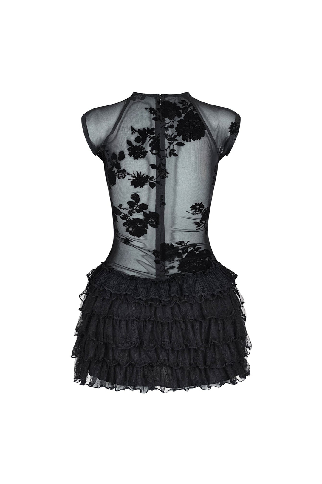 Beat Night Burnout Mesh Dress