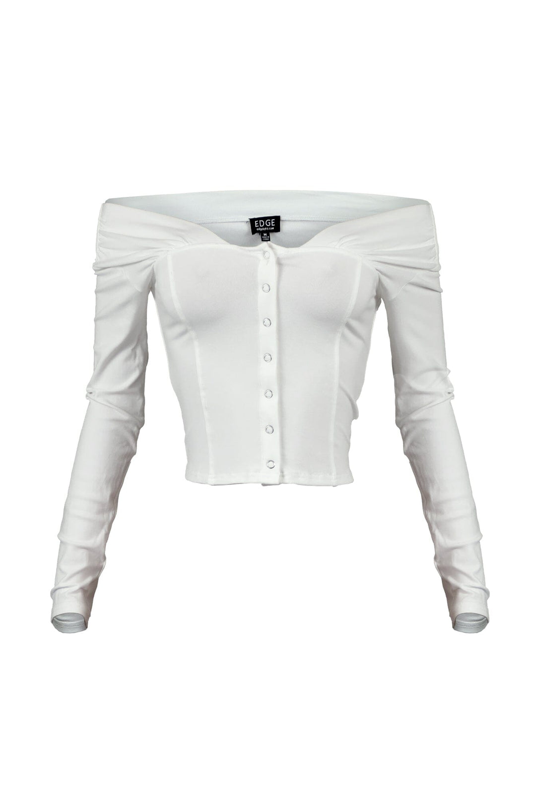 Kennedy Off Shoulder Button Down Top