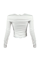 Kennedy Off Shoulder Button Down Top