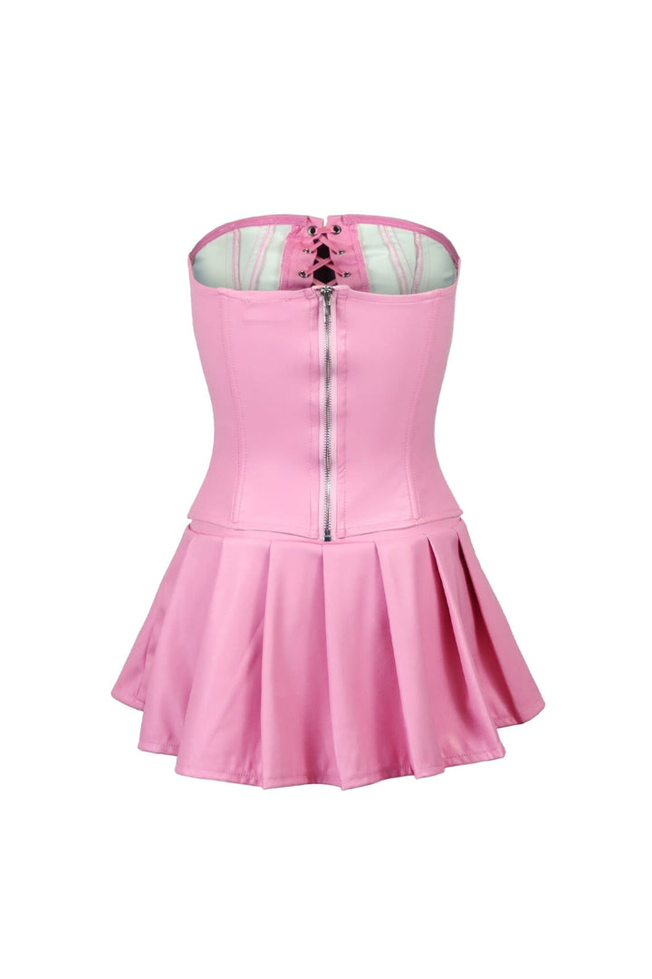 Battlefield Faux Leather Corset &amp; Skirt SET