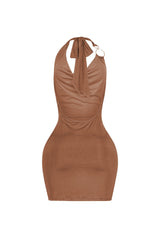 Lenvolee Halter Mini Dress