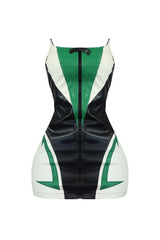Doja Faux Leather Moto Mini Dress