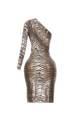 Beirut One Shoulder Midi Dress