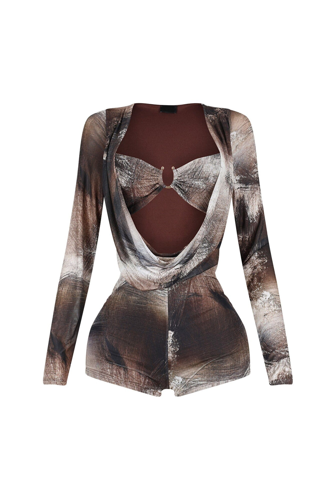 Yara Mesh Print Romper