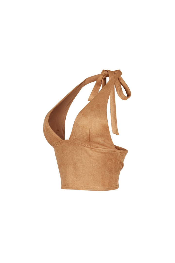 Dependable Suede Halter Top