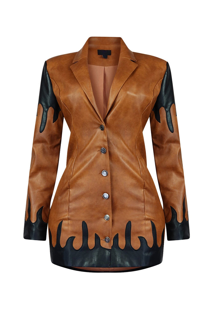 Viola PU Jacket Mini Dress