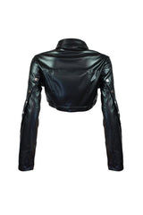 Still Monster PU Crop Jacket