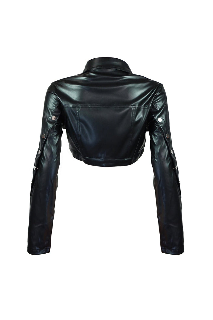 Still Monster PU Crop Jacket