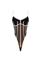 Hecate Sheer Mesh Panel Bodysuit