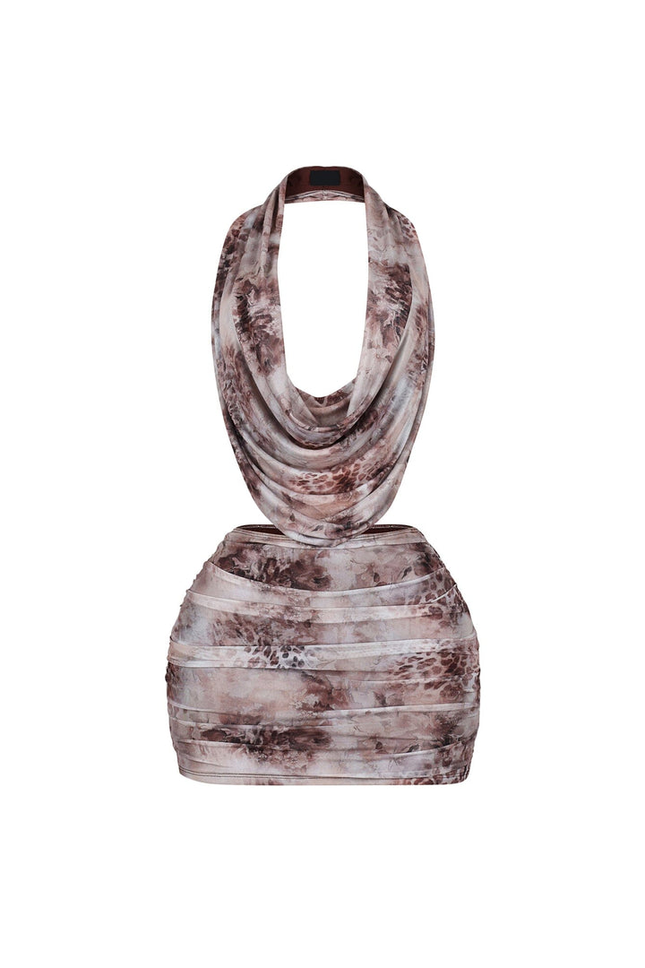 Phuket Cowl Neck Top &amp; Skirt SET