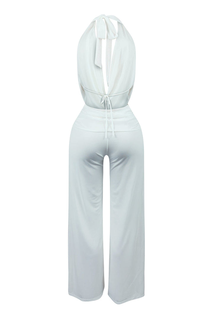 Evie Mesh Cowl Neck Jumpsuit