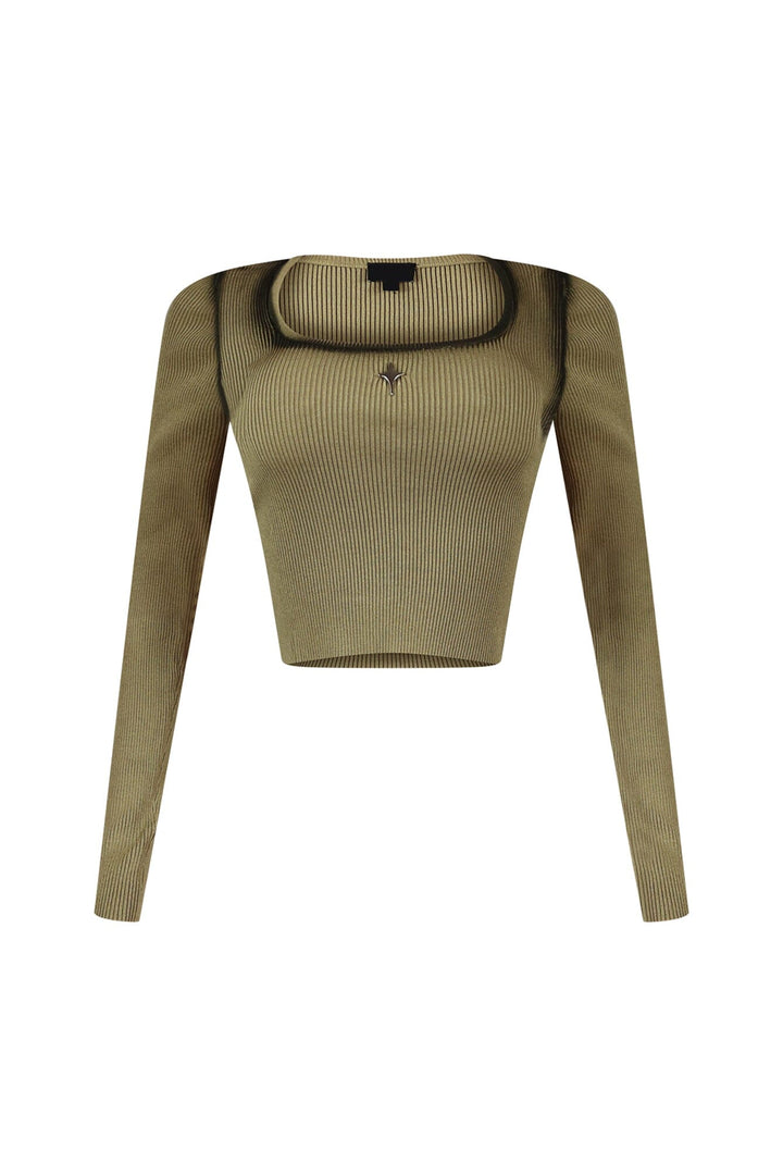 Real Emotion Washed Ribbed Top