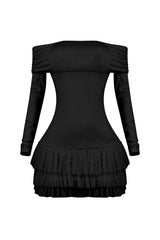 Ekko Tulle Ruffled Mini Dress
