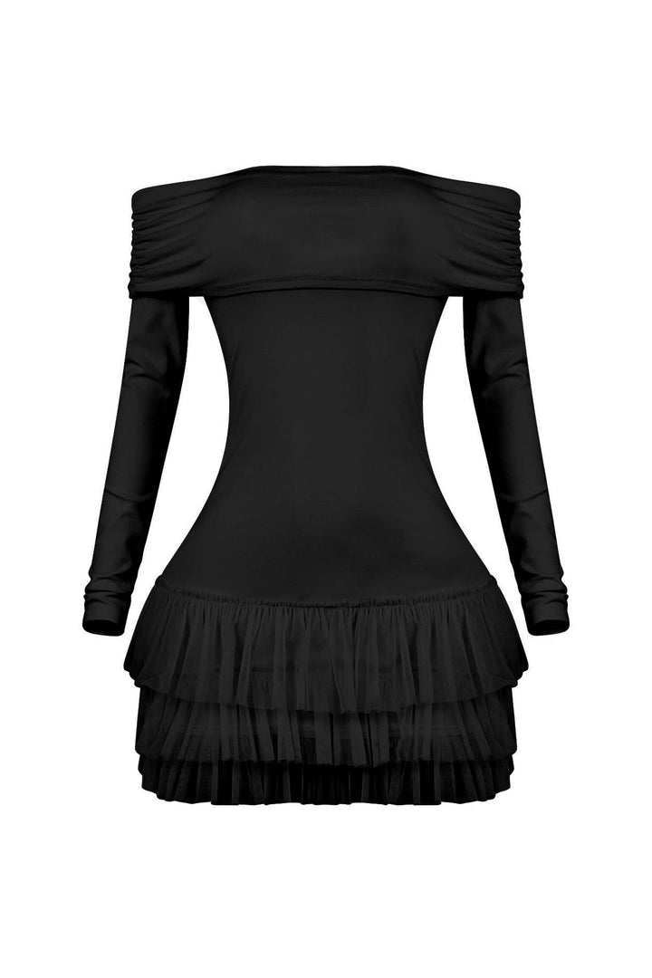 Ekko Tulle Ruffled Mini Dress