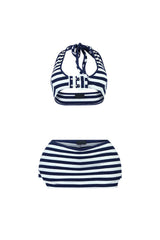 Leilani Striped Halter Top &amp; Skort SET