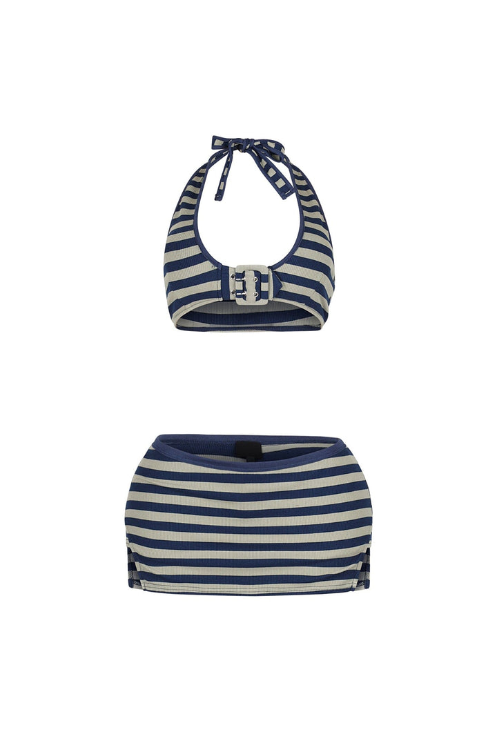 Leilani Striped Halter Top &amp; Skort SET