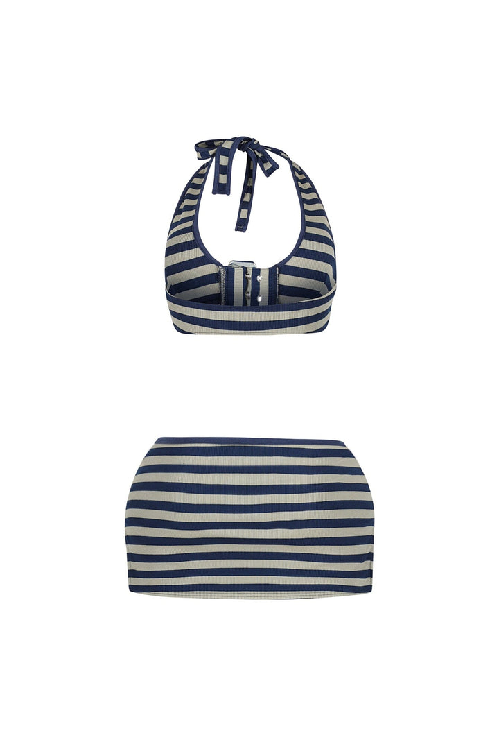 Leilani Striped Halter Top &amp; Skort SET