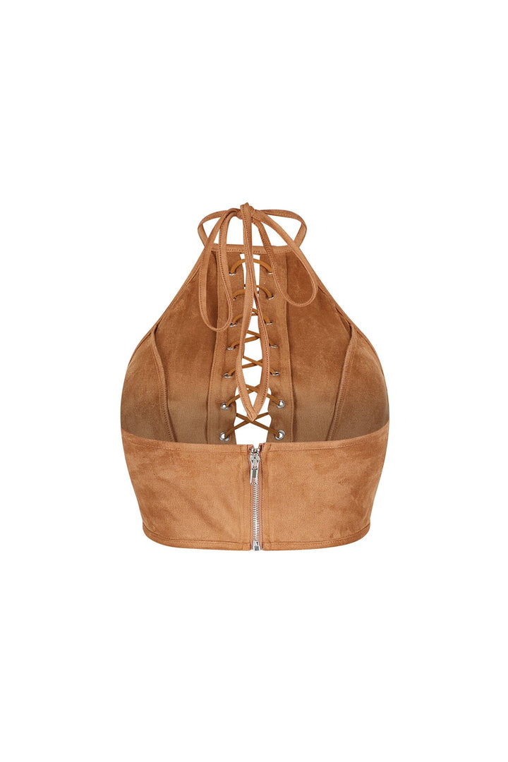 Desert Retro Suede Mesh Top