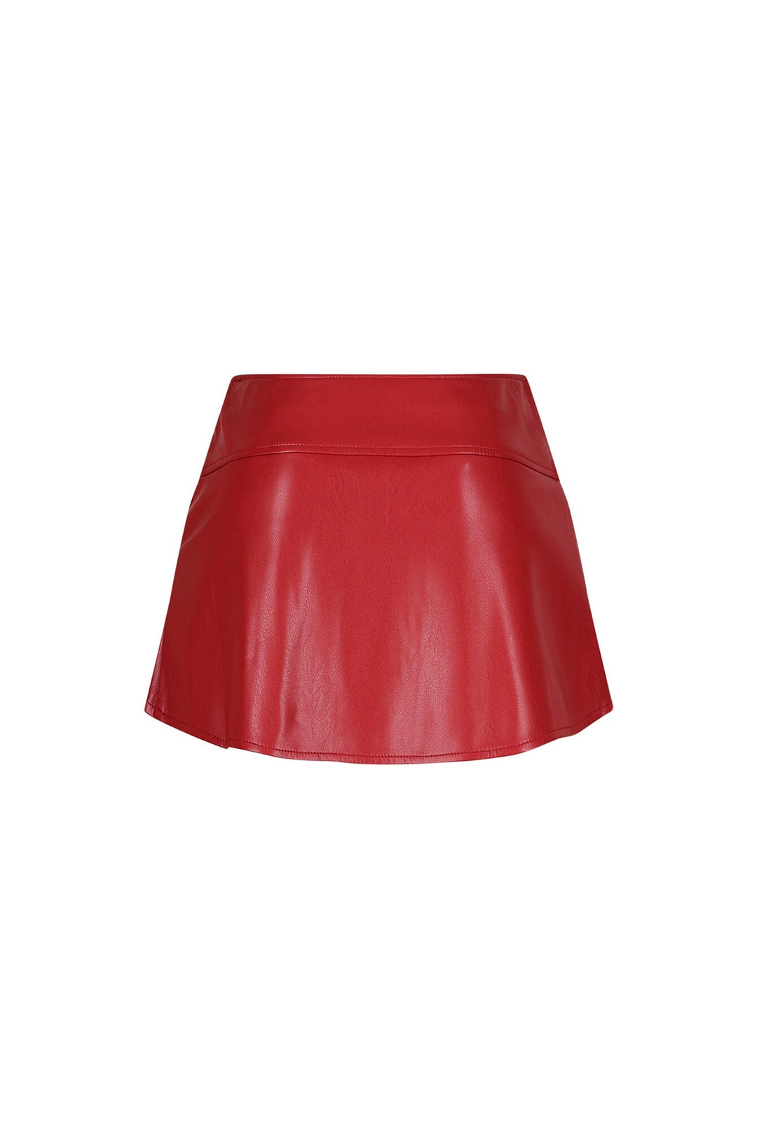 Rush Into Pleated Leather Skirt