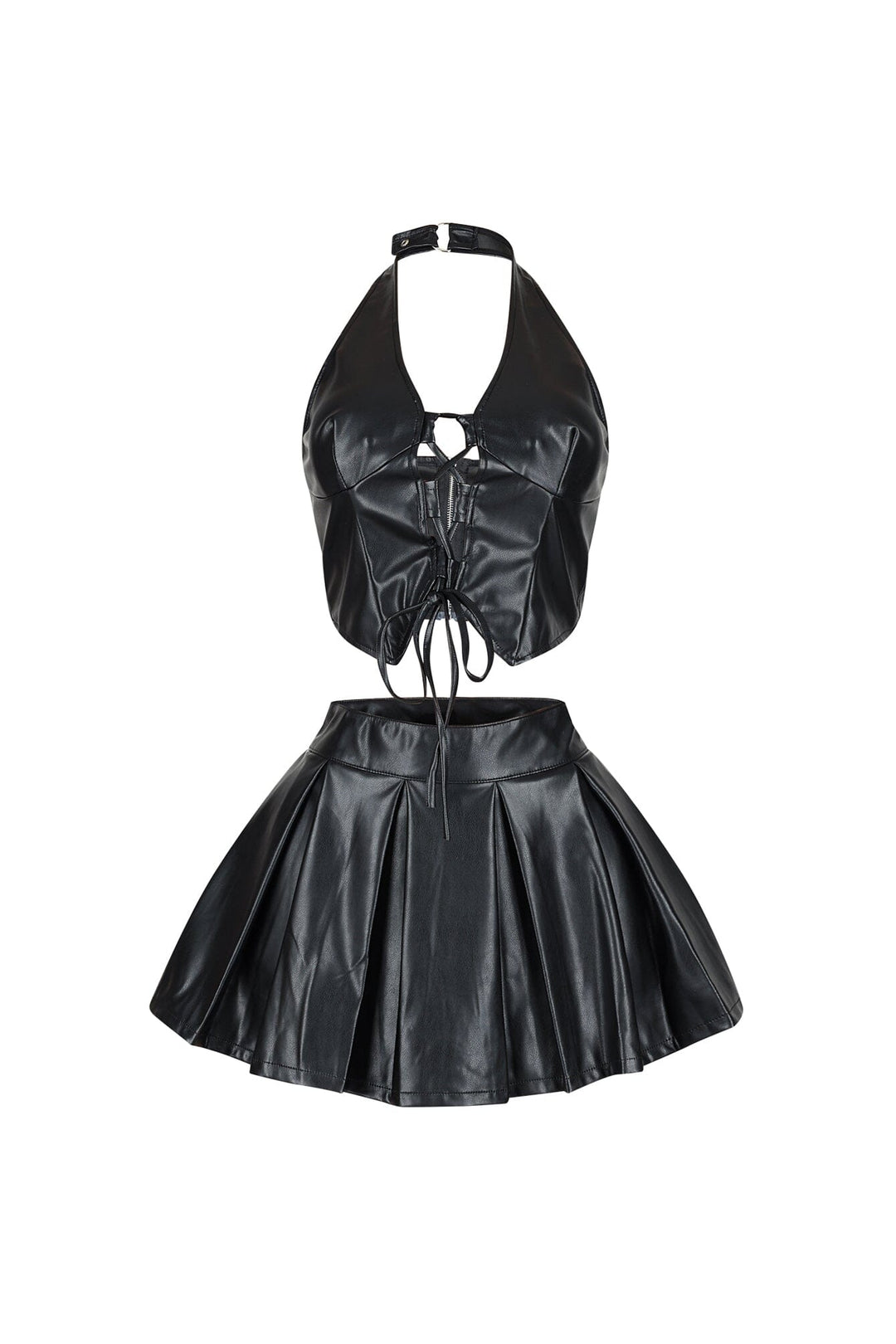 Girly Concept PU Skirt SET