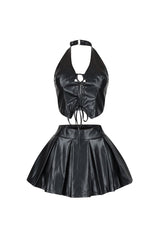 Girly Concept PU Skirt SET