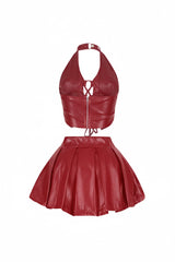 Girly Concept PU Skirt SET
