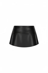 Teasette Faux Leather Micro Skirt